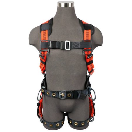 SAFEWAZE Full Body Harness, Vest Style, L FS99160-E-L